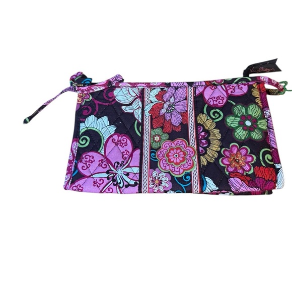 Nwt Vera Bradley Mod Floral Pink Medium Cosmetic Bag - Picture 1 of 3